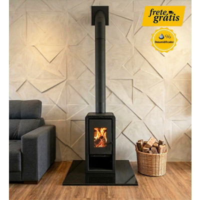 Calefator Gold Parede Dupla Combustão p/ Aquecimento de Até 85 m² ou 240m³ + gaveta de cinza - versão 2026