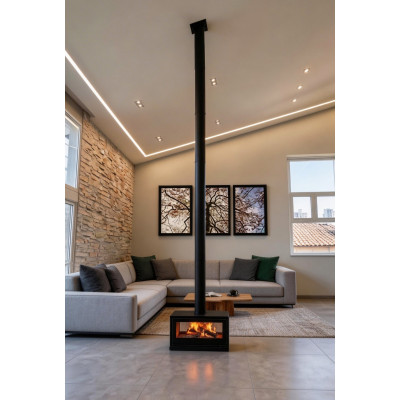 Calefator Gold Duo Dupla Face com Tripla combustão + gaveta de cinza p/ aquecimento até 180m² ou 468m³ versão 2026