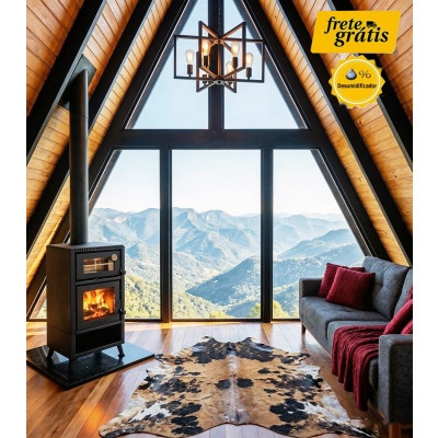 Calefator Gold com Forno + Dupla Combustão + Convecção p/ aquecimento de até 100m² ou 260m³ versão 2026